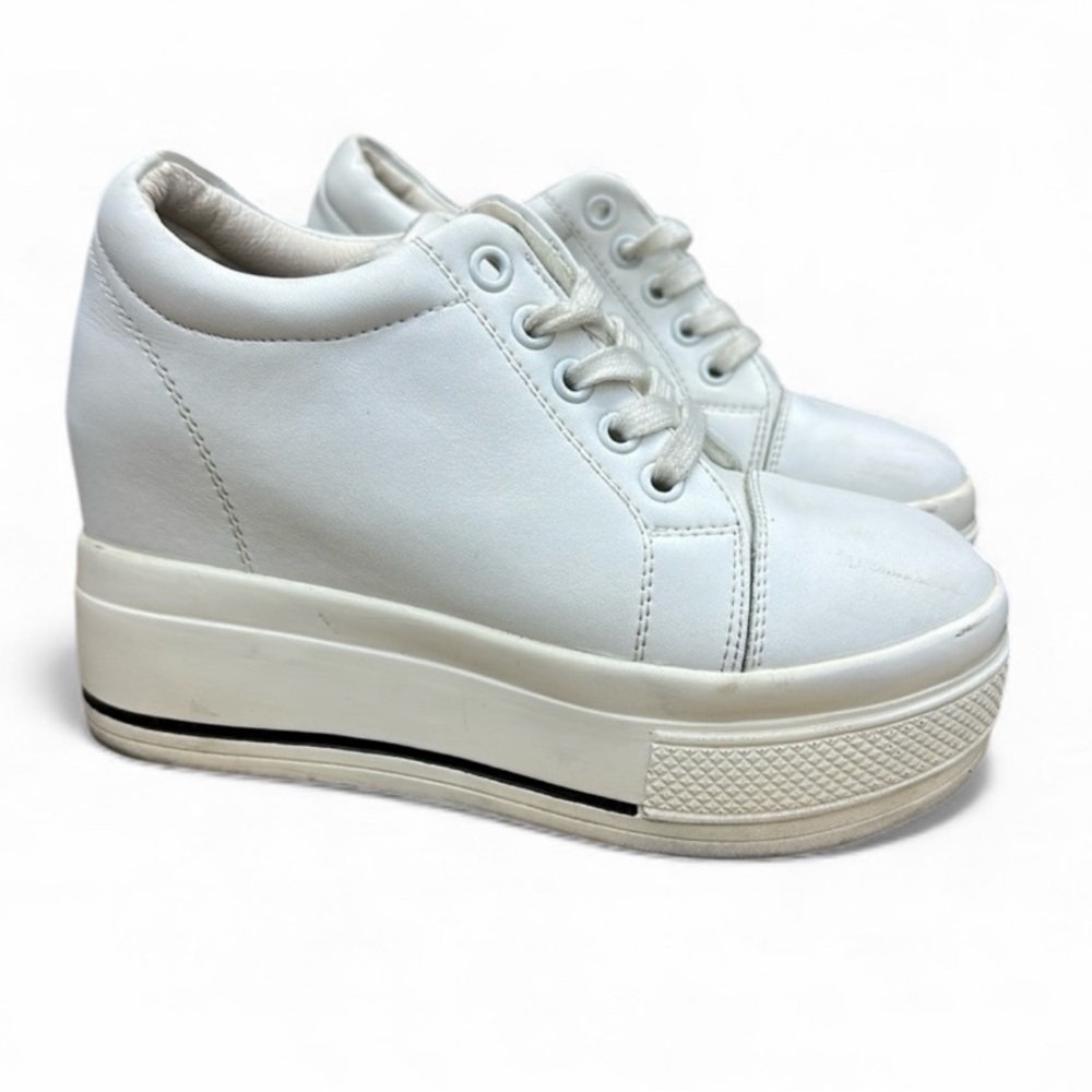 Source Unknown White Platform Kids Sneakers